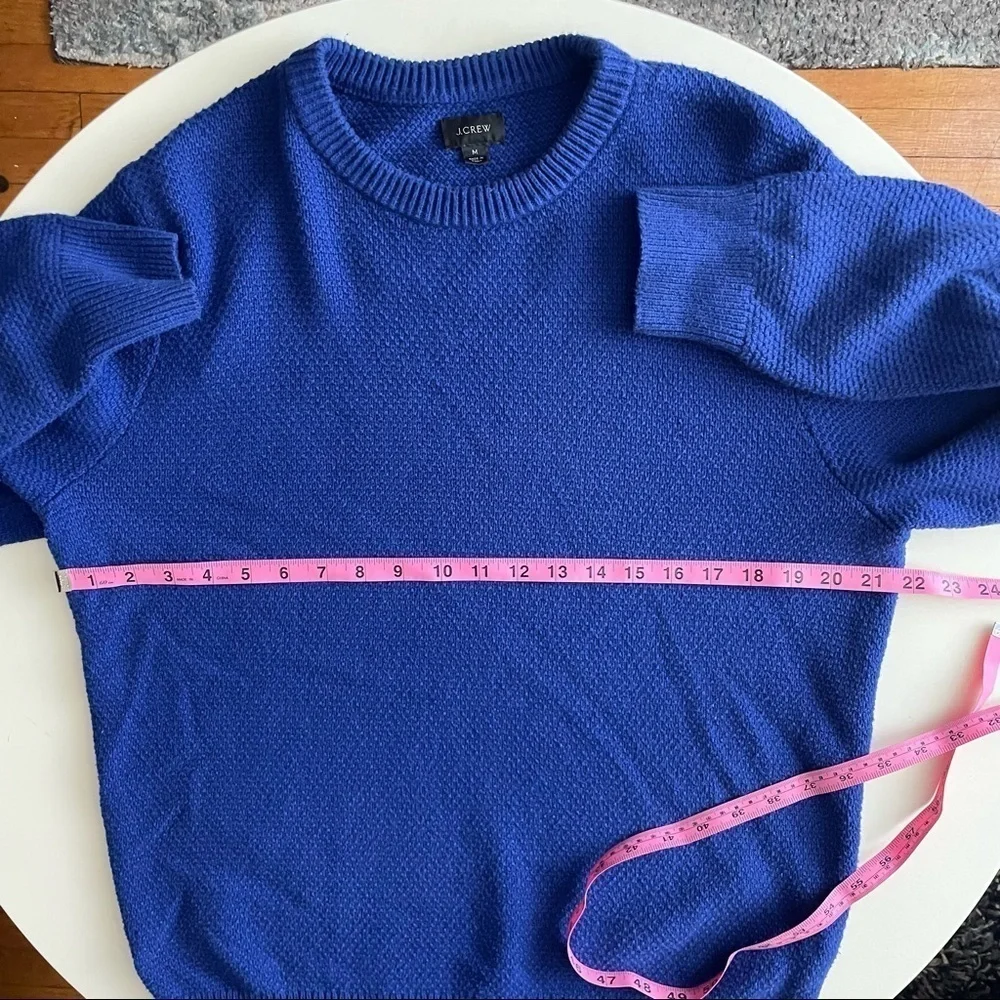 J. Crew Men’s Cotton Knit Crewneck Sweater Heavyweight Blue Size Medium